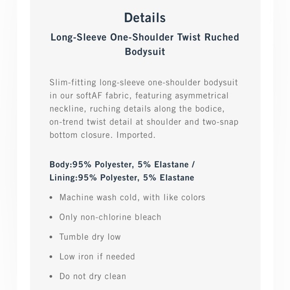 NWT Abercrombie Burgundy One-Shoulder Bodysuit - Picture 12 of 13